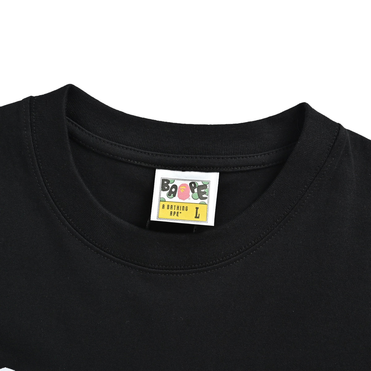 Bape little monkey letter print short sleeves