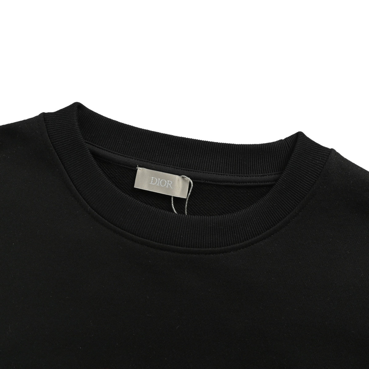 Dior 25Fw fluorescent pink embroidered letter logo round neck sweatshirt