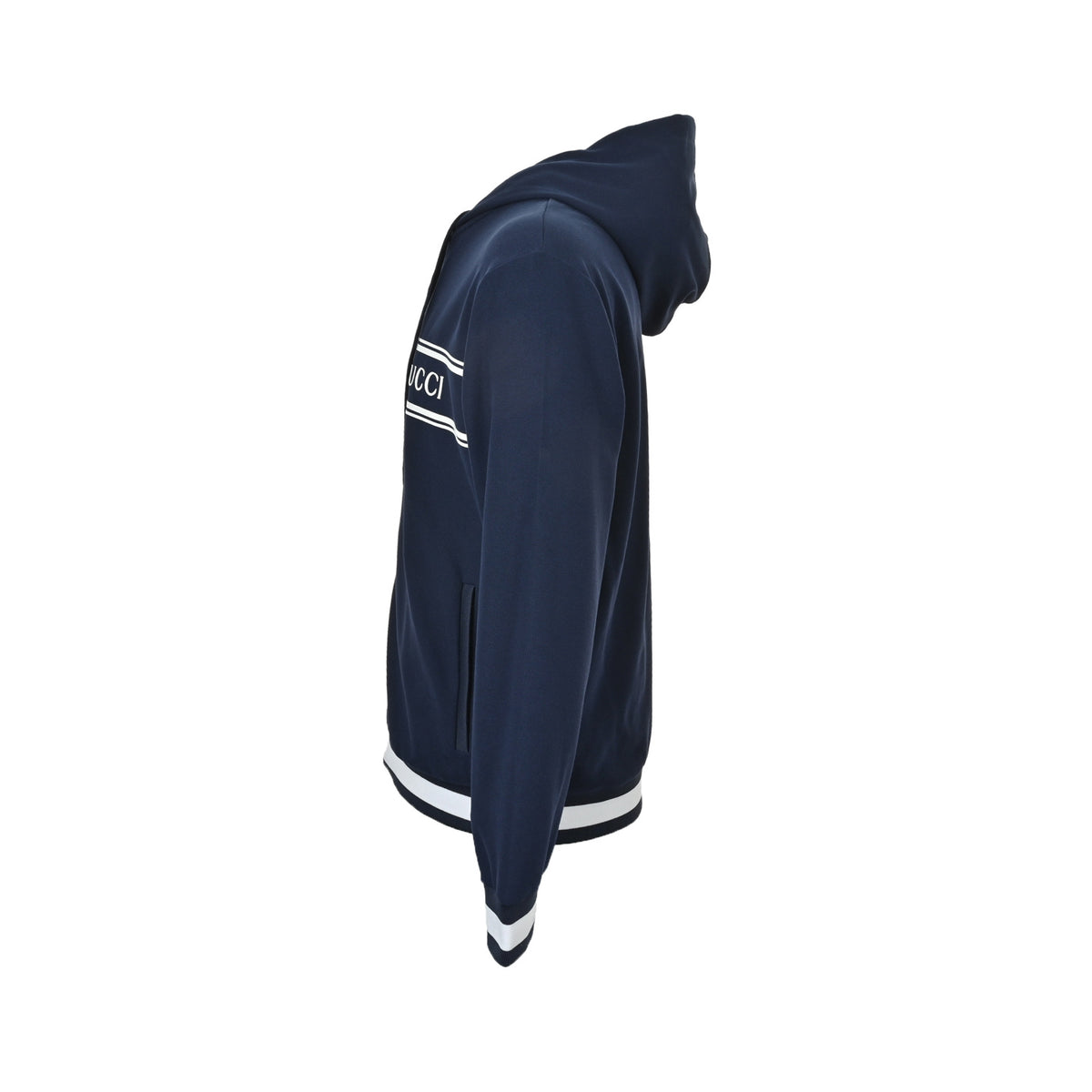 Gucci G letter tape zipper hooded jacket