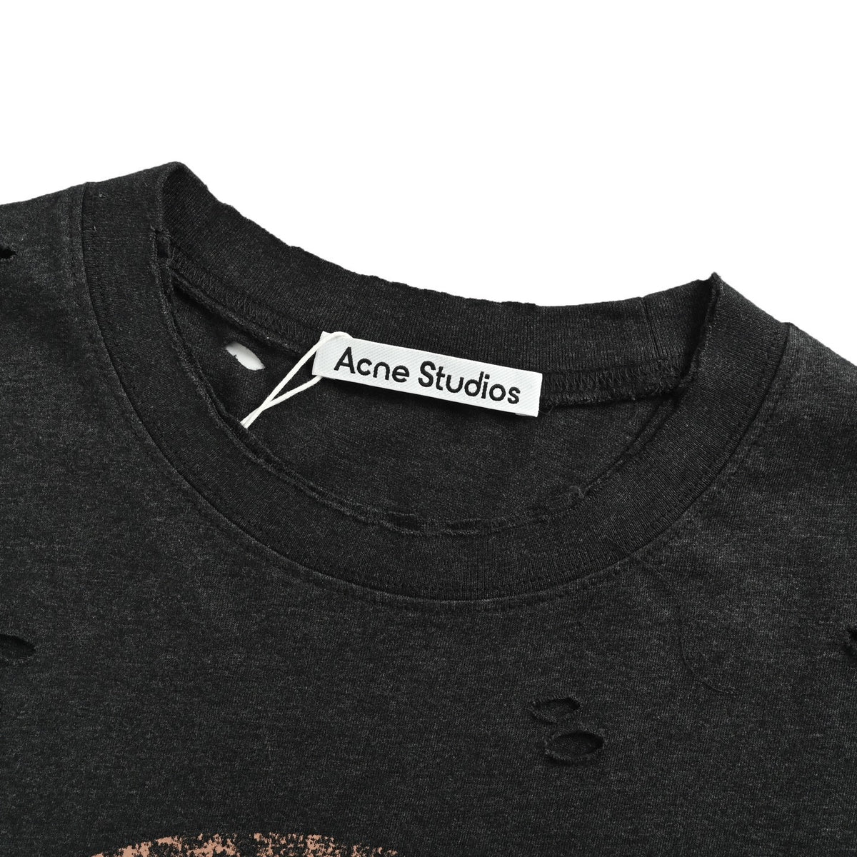 Acne Studios 25ss distressed printed hole short sleeves