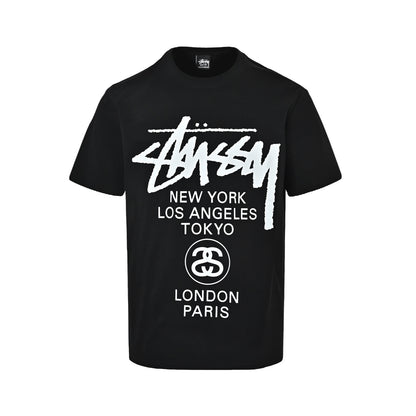 Stussy world tour printed short sleeves