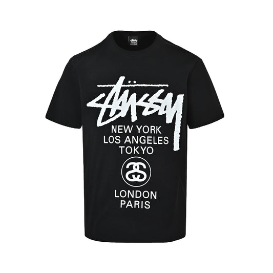 Stussy world tour printed short sleeves