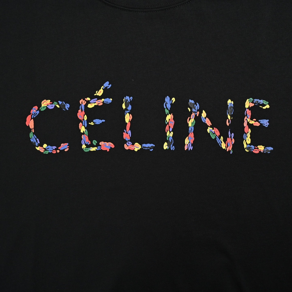 Celine hand-painted flower print short sleeves