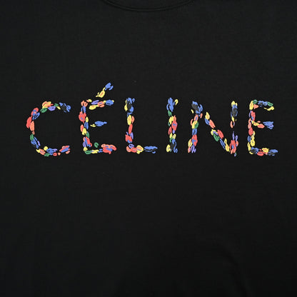 Celine hand-painted flower print short sleeves
