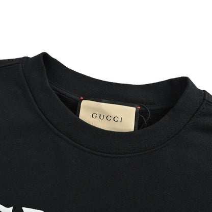 Gucci bear foam suede printed sweatshirt