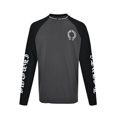Chrome Hearts Horseshoe Splicing Long Sleeve T-Shirt