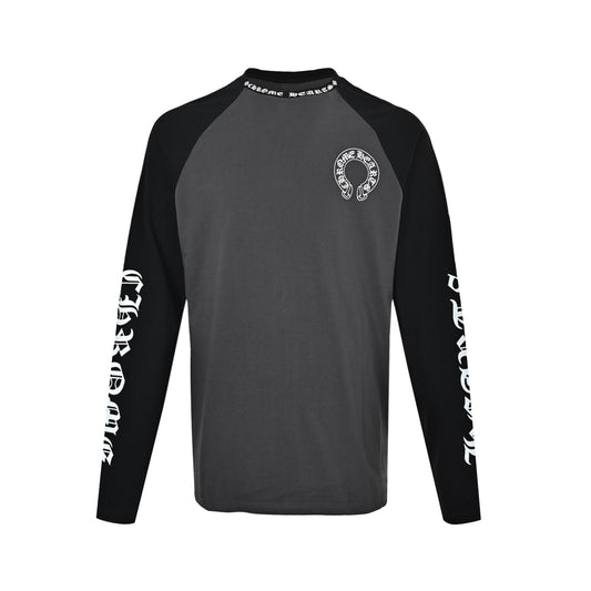Chrome Hearts Horseshoe Splicing Long Sleeve T-Shirt