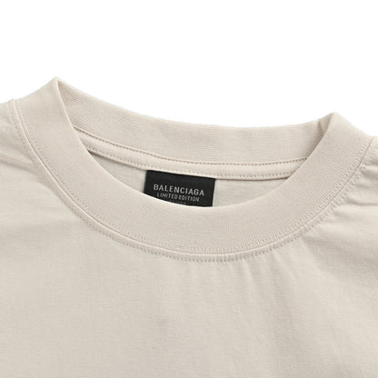 Balenciaga 24ss collection printed back tape printed short sleeves