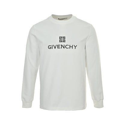 GIVENCHY 25Fw palace letter logo embroidered long-sleeved T-shirt
