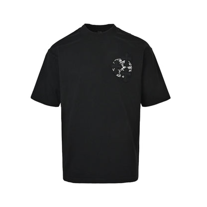 Chrome Hearts/Chrome Heart patch cross embroidered short sleeves