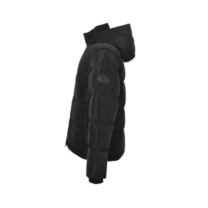 Burberry detachable sleeve hooded plaid hooded down jacket