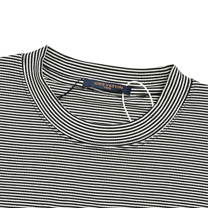 Louis Vuitton 26ss chest leather brand striped short sleeves