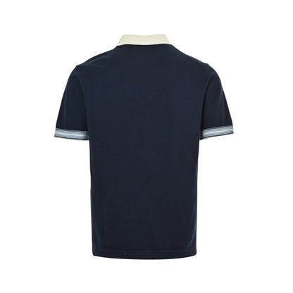 Dior 25ss lily of the valley embroidered knitted Polo short sleeves
