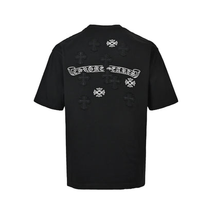 Chrome Hearts/Chrome Heart patch cross embroidered short sleeves