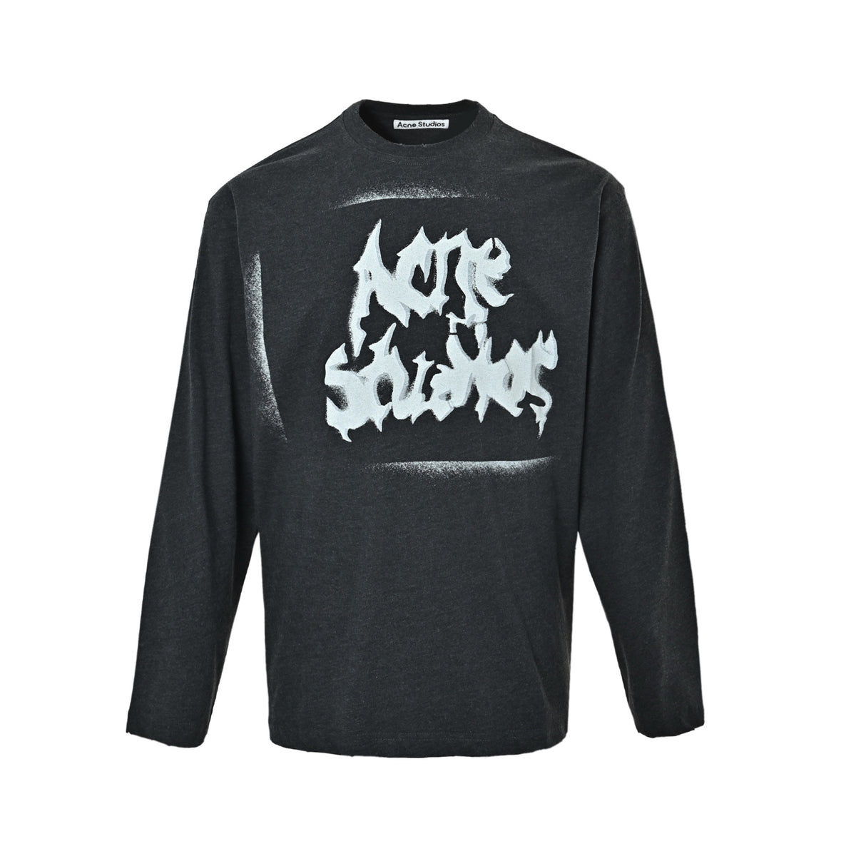 Acne Studios 26ss Gothic spray-painted lettering long-sleeved T-shirt