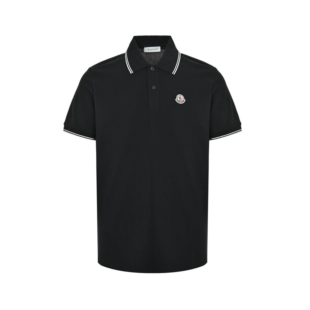 Moncler/Mask 26ss Logo Stripe Contrast Color Polo Short Sleeves on Chest
