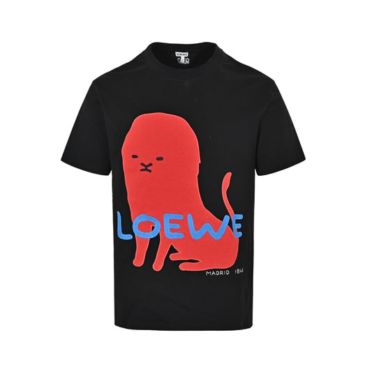 Loewe 26ss anniversary limited edition lion patch embroidered short sleeves