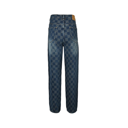 Louis Vuitton Damier checkerboard skateboard jeans