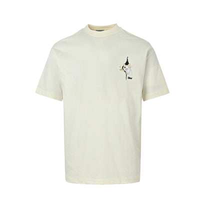 Dior kitten embroidered short sleeves