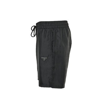 Prada dark pattern jacquard triangle beach shorts