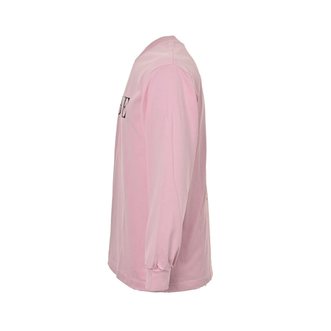 Balenciaga & Vogue Back Lighthouse Washed Distressed Long Sleeve T-Shirt