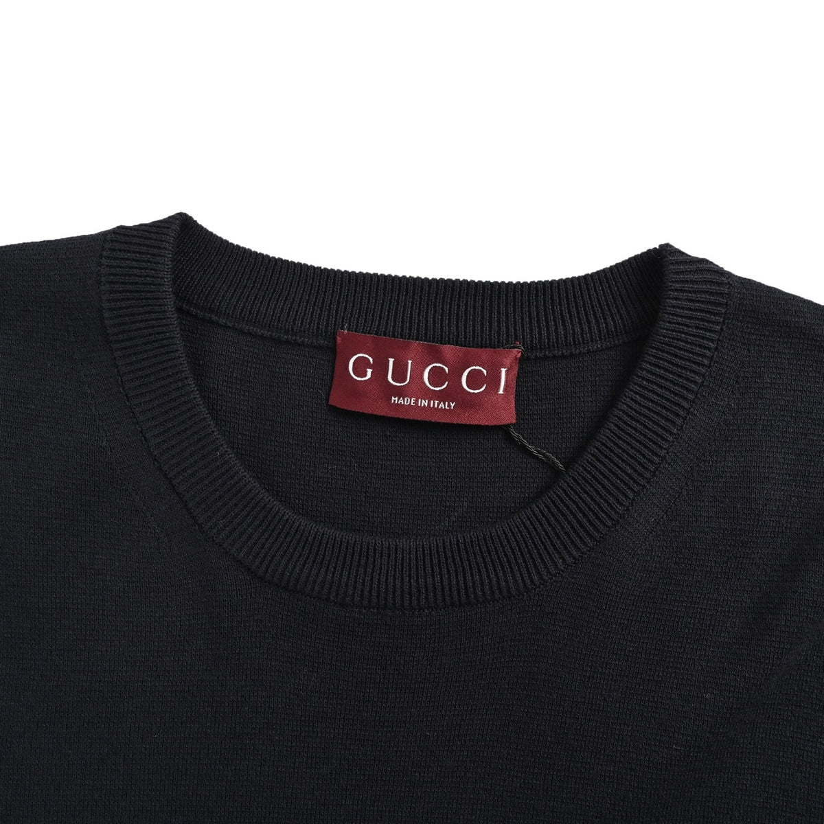 Gucci 25Fw hem intarsia knitted crew neck sweater