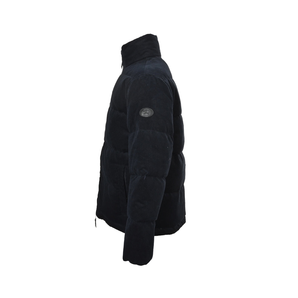 Burberry War Horse Leather Corduroy Stand Collar Down Jacket