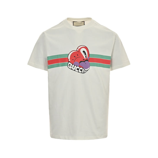 Gucci 24ss love tongue foam printed short sleeves