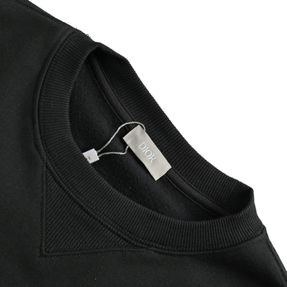 Dior 22Fw silver label embroidered logo round neck sweatshirt
