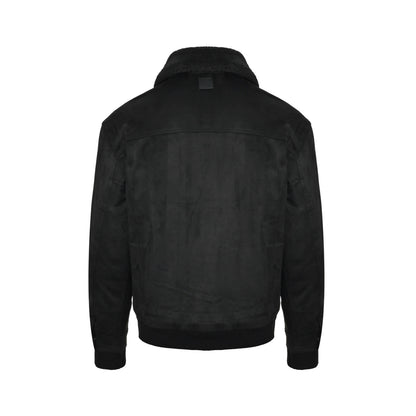 Louis Vuitton embroidered logo fur collar cotton jacket