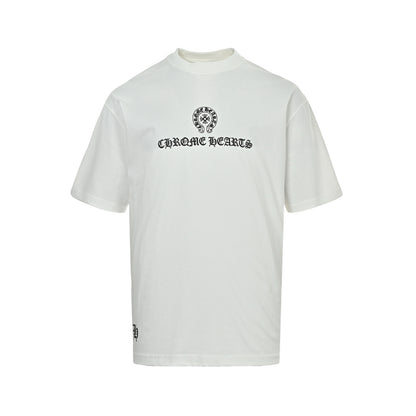 ChromeHearts/Chrome Heart Sanskrit horseshoe print short sleeves