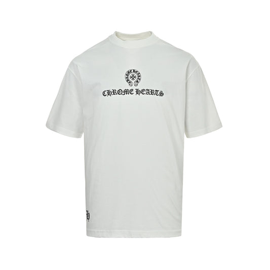 ChromeHearts/Chrome Heart Sanskrit horseshoe print short sleeves