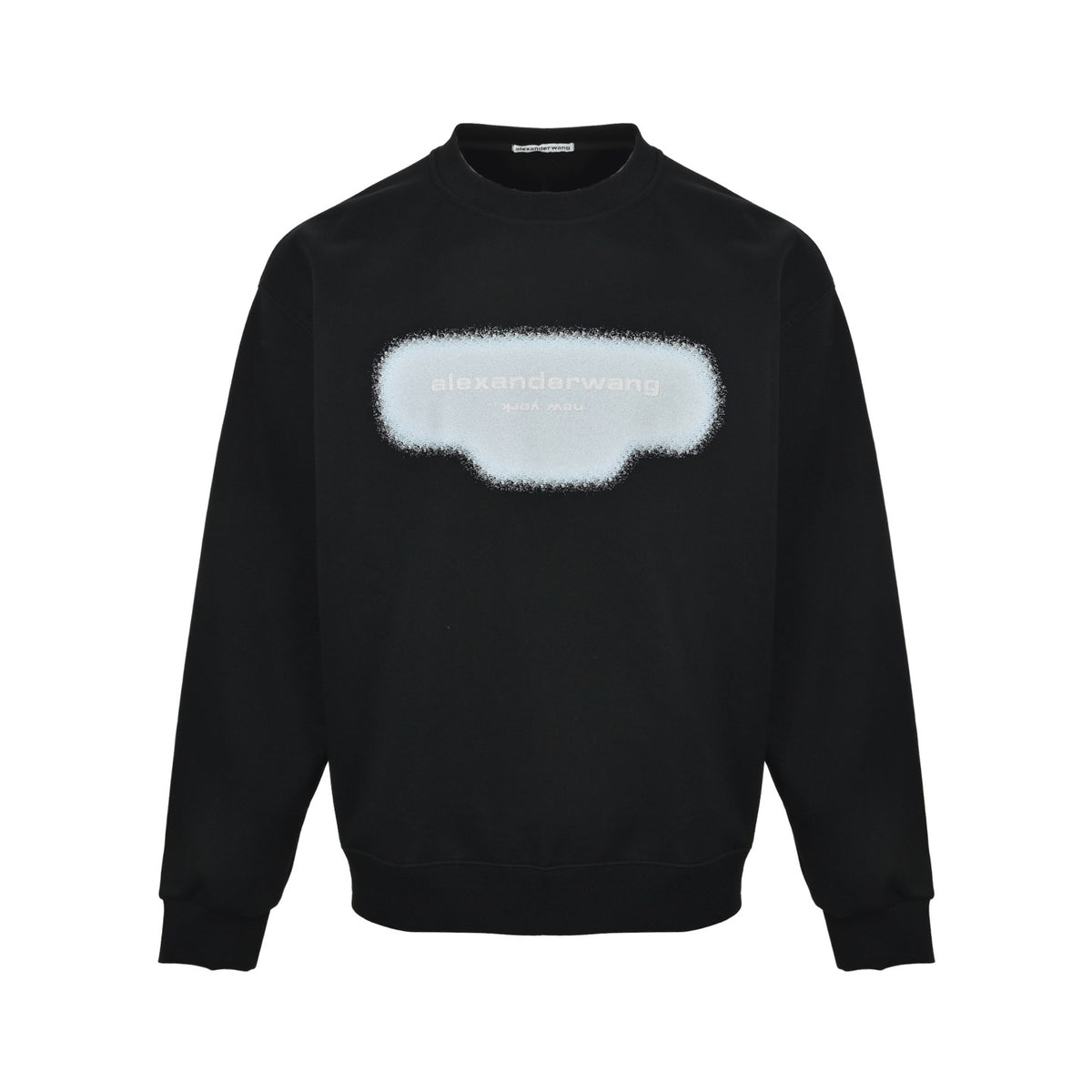 Alexander Wang 25Fw shadow letter round neck sweatshirt