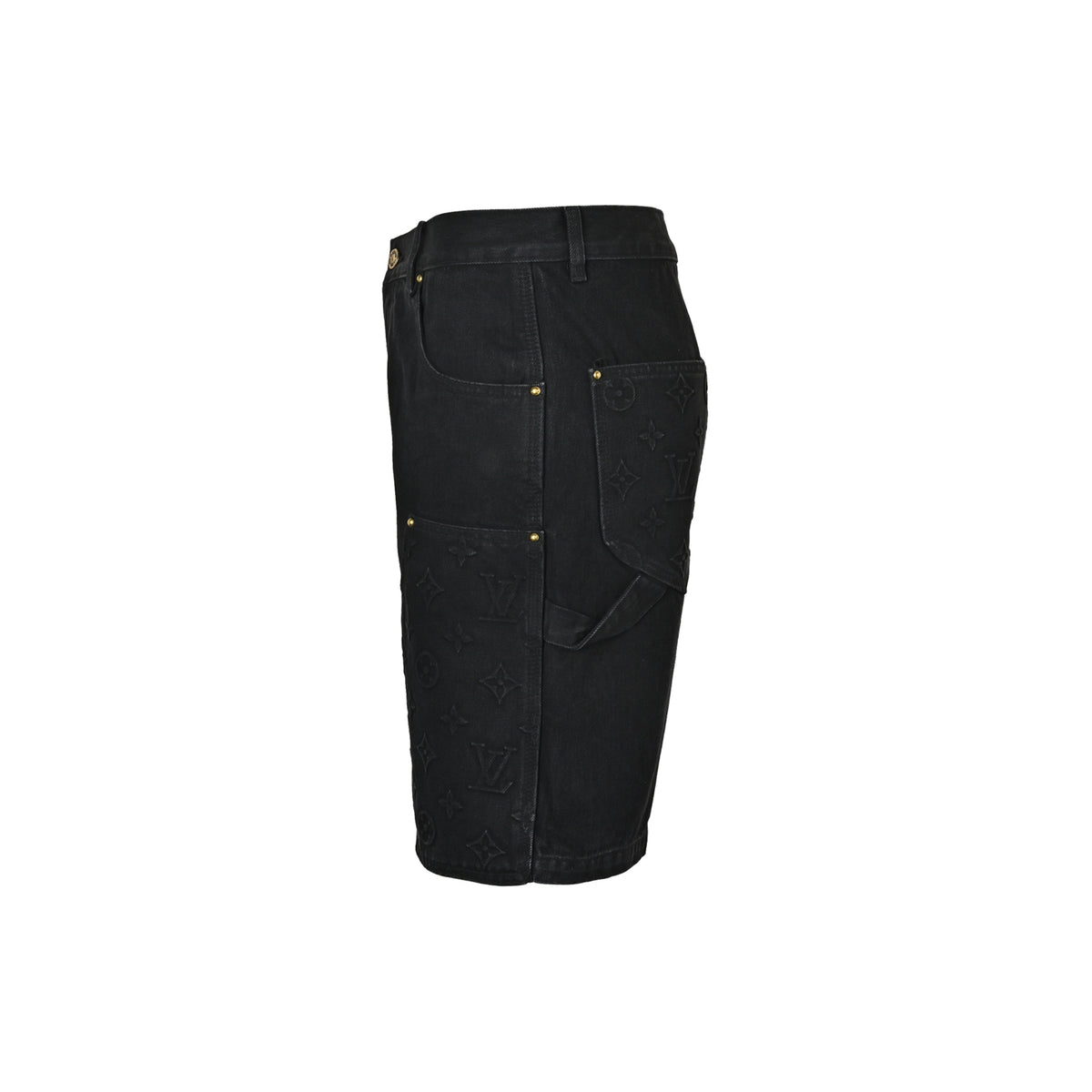 Louis Vuitton presbyopic embossed denim shorts