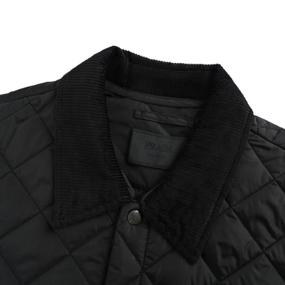 PRADA PRD corduroy collar triangle lapel padded jacket