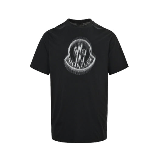 Moncler/Muzzled Blurred Printed Letters LOGO Short Sleeves