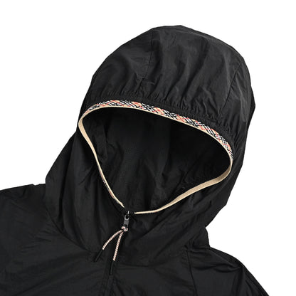 Burberry war marquetry trim hooded jacket