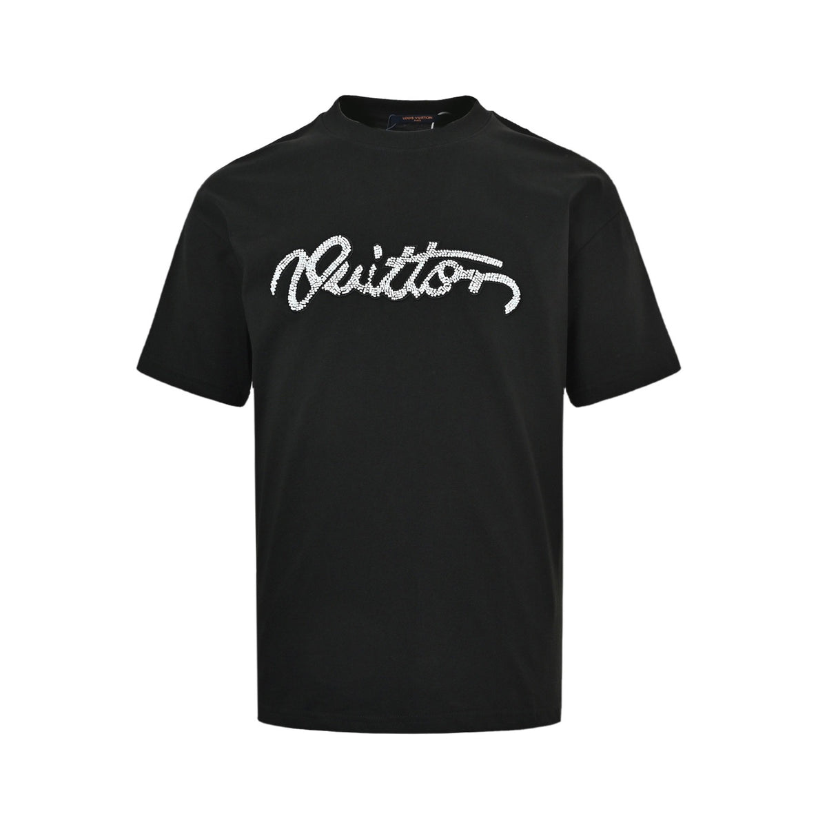 Louis Vuitton 26ss beaded signature letter embroidered short sleeves