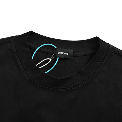 We11 Done embossed steel stamped letter short sleeves