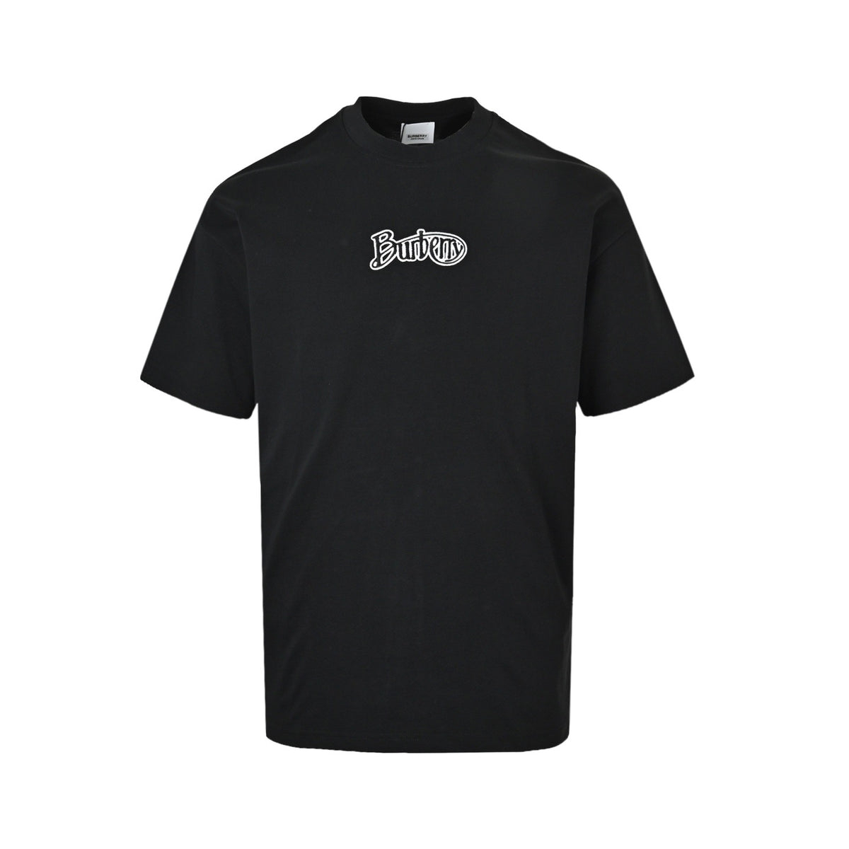 Burberry cursive letter embroidered short sleeves
