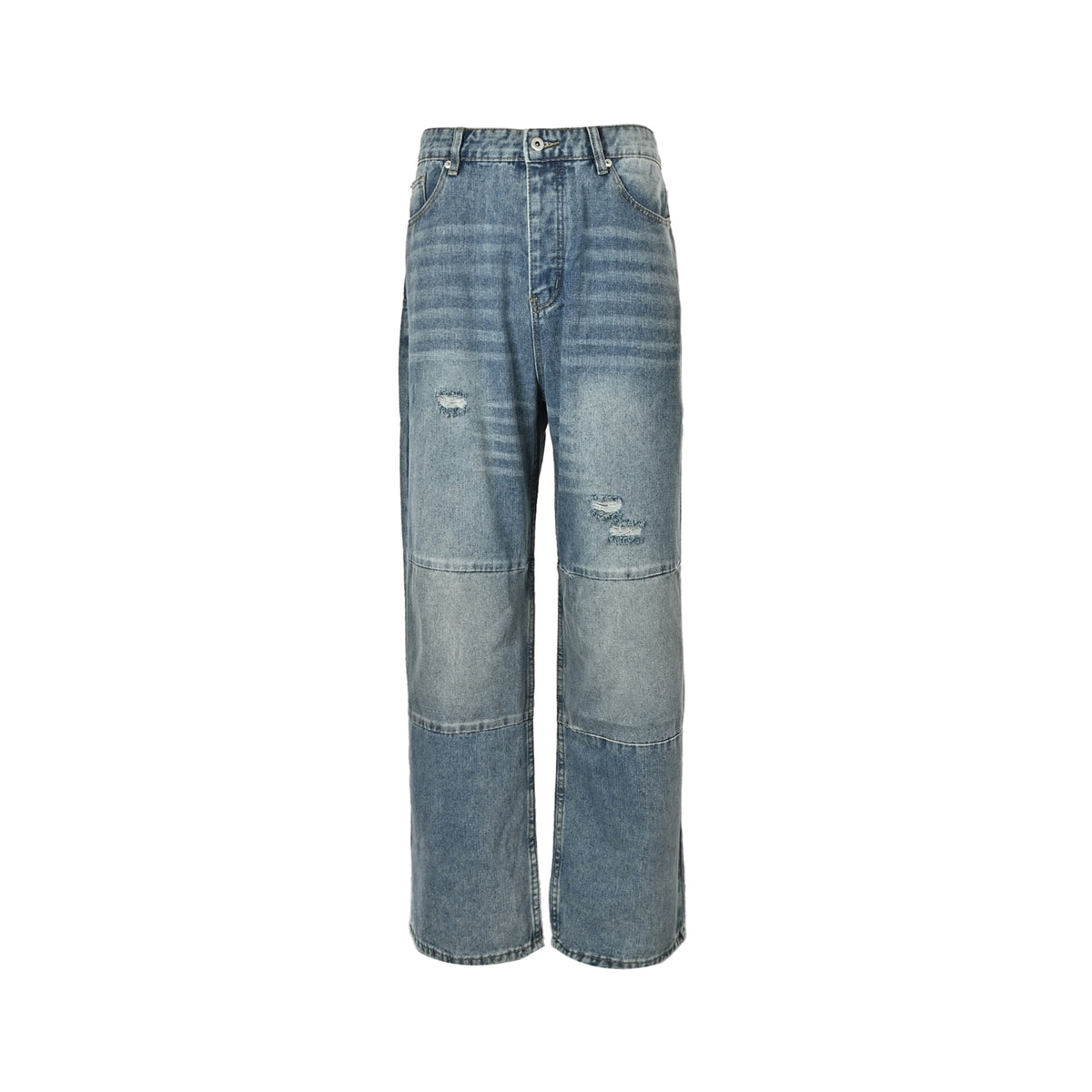 Dior distressed patchwork wide-leg jeans