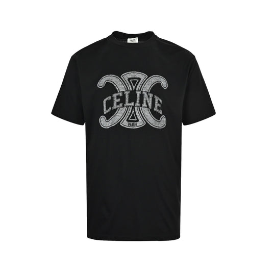 Celine large Arc de Triomphe printed short sleeves on the chest