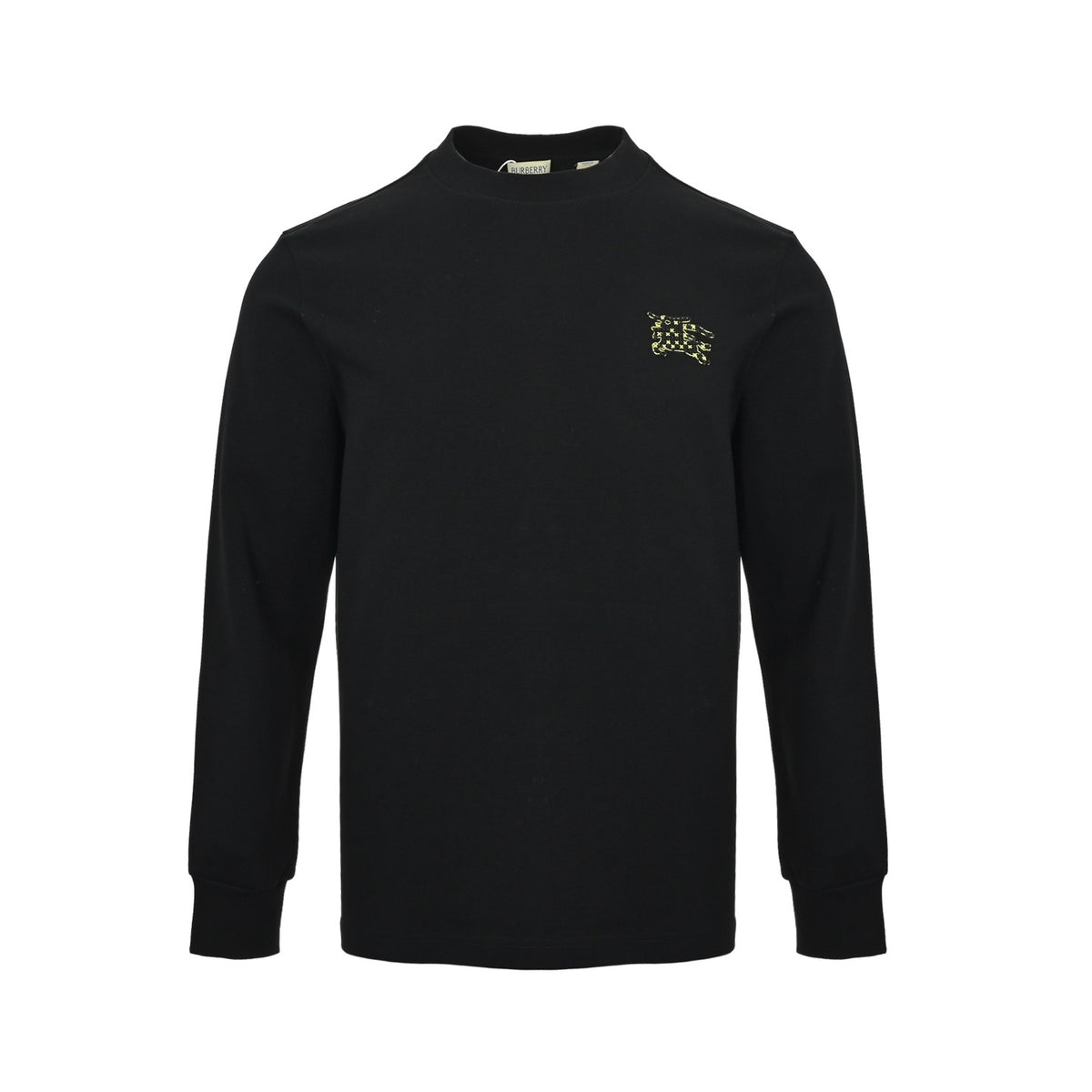 Burberry 25Fw cross-stitch woven war horse embroidery long-sleeved T-shirt