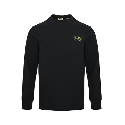 Burberry 25Fw cross-stitch woven war horse embroidery long-sleeved T-shirt