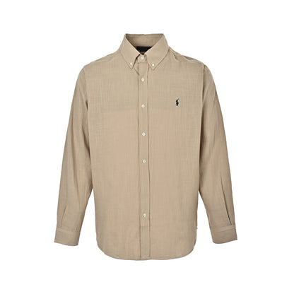 Ralph Lauren small label war horse embroidered linen shirt