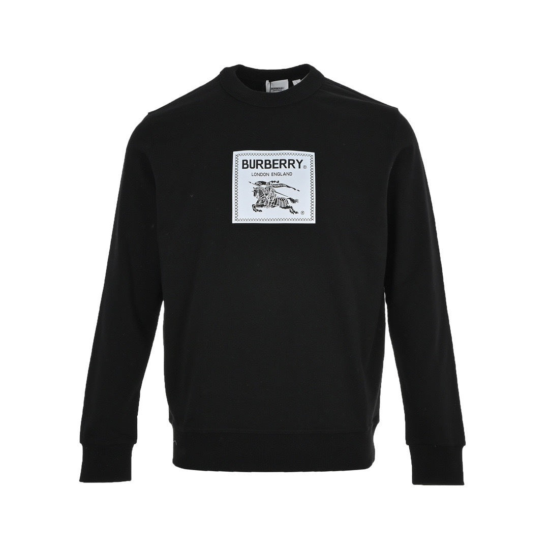Burberry 22Fw war horse patch crew neck sweatshirt