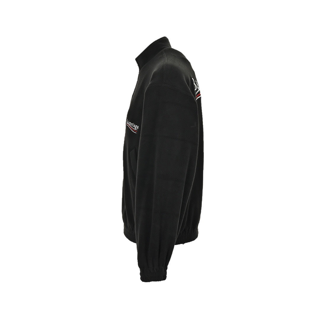 Balenciaga/Balanciaga 23Fw embroidered cola zipper polar fleece jacket