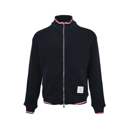 Thom Browne/Thom Brown label zipper stand collar jacket