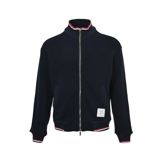 Thom Browne/Thom Brown label zipper stand collar jacket