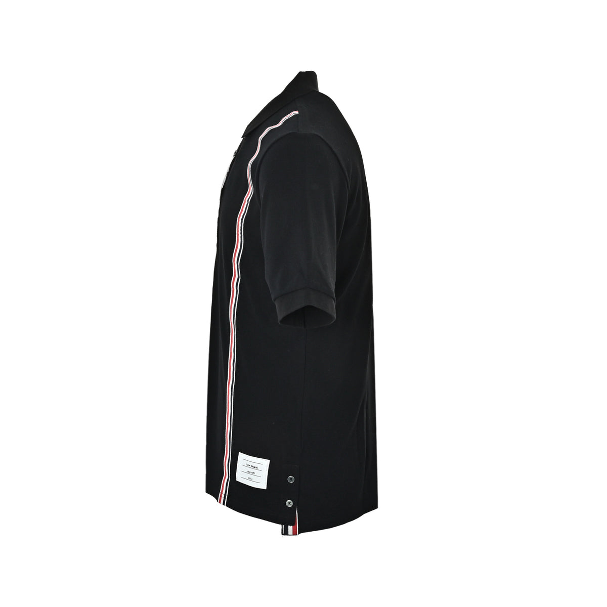 Thom Browne/Thom Brown vertical striped webbing Polo short sleeves